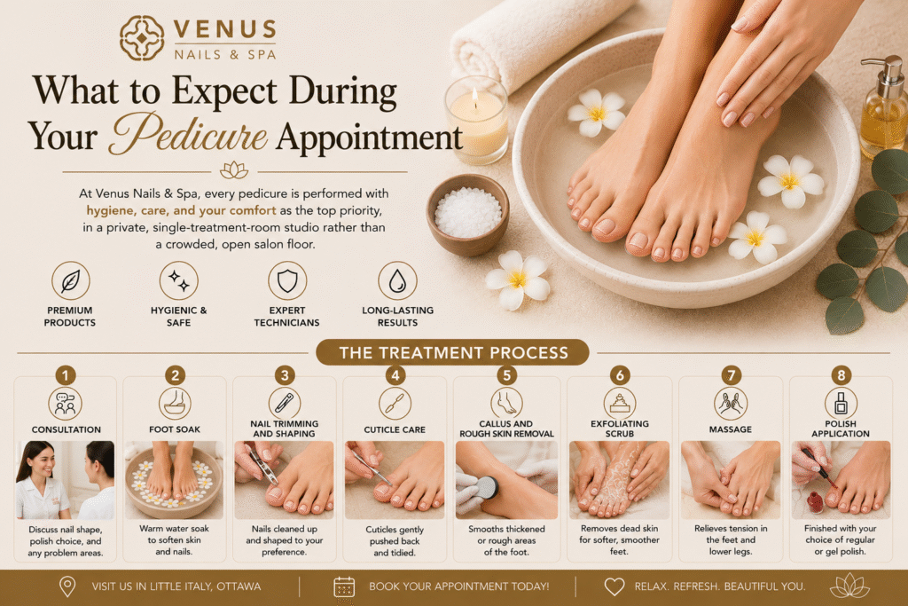 Pedicure in Ottawa and Preston Treatment Process